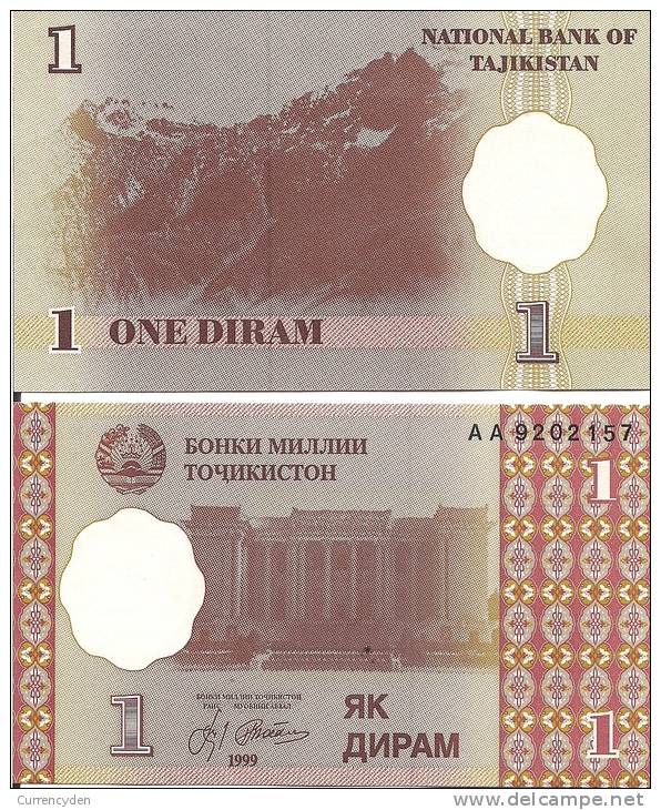 Tajikistan P10a, 1 Dram, Sadriddin Ayni Opera And Theatre, Dushanbe - Tajikistan