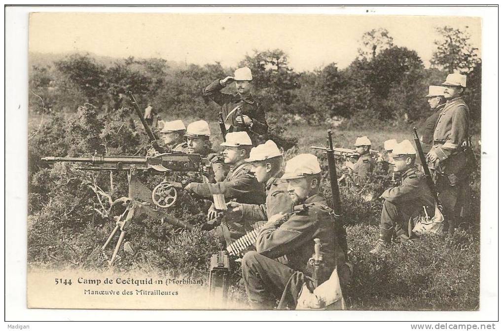 56 - Camp De Coëtquidan - Manoeuvre Des Mitrailleuses - Ed. Minvielle N° 5144 - Guer Coetquidan