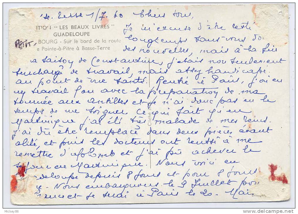 Guadeloupe--PETIT-BOURG--1960--Sur Le Bord De La Route De Pointe à Pitre à Basse-Terre (animée,calvaire),cpsm - Autres & Non Classés