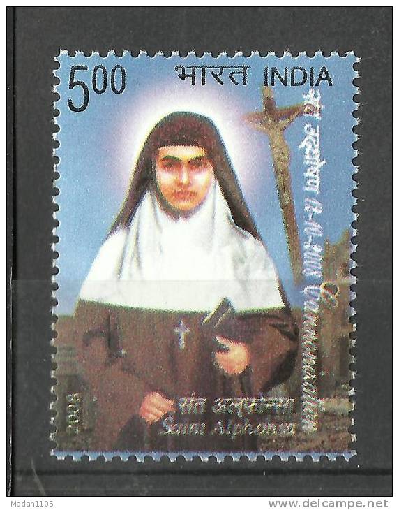 INDIA, 2008, Canonisation Of Saint Alphonsa Muttathupadathu, MNH, (**) - Neufs