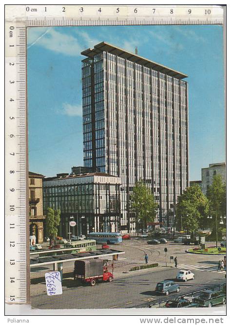 PO7569B# TORINO - NUOVO PALAZZO R.A.I. TV - BENZINA ESSO - AUTOBUS - CAMION  VG 1971 - Other Monuments & Buildings