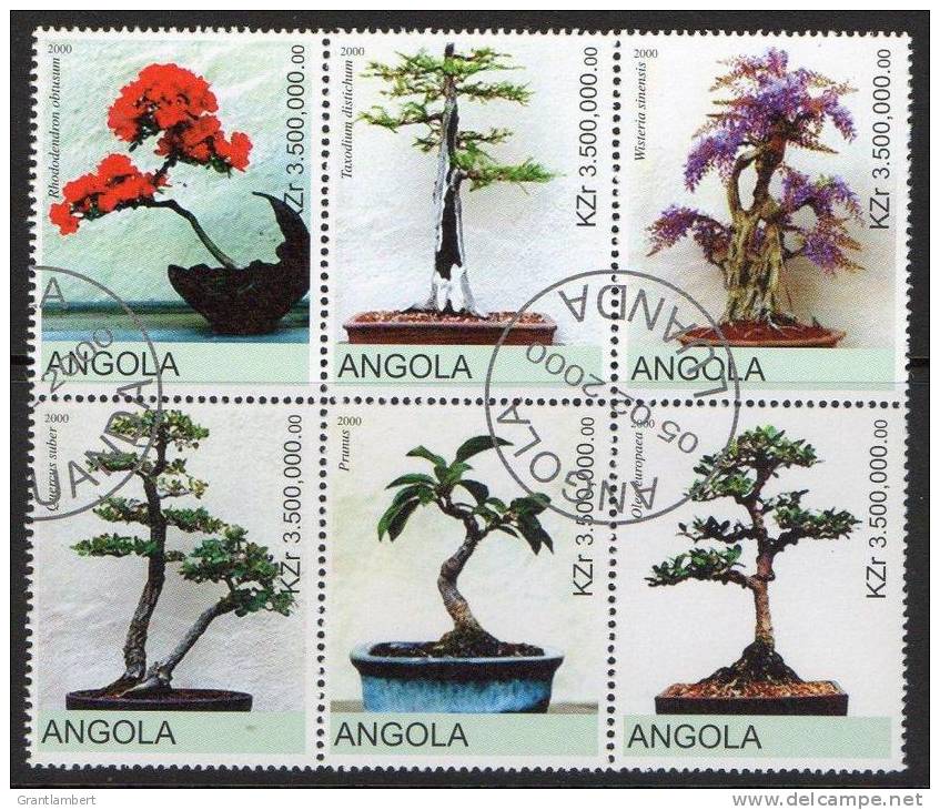 Angola 2000 Bonsai Block Of 6 CTO - Angola