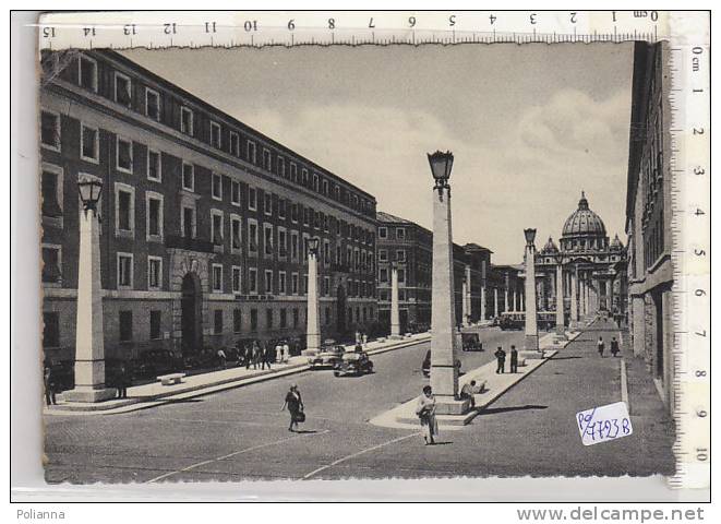 PO7723B# ROMA - VIA DELLA CONCILIAZIONE - AUTO OLD CAR  VG 1951 - Panoramic Views