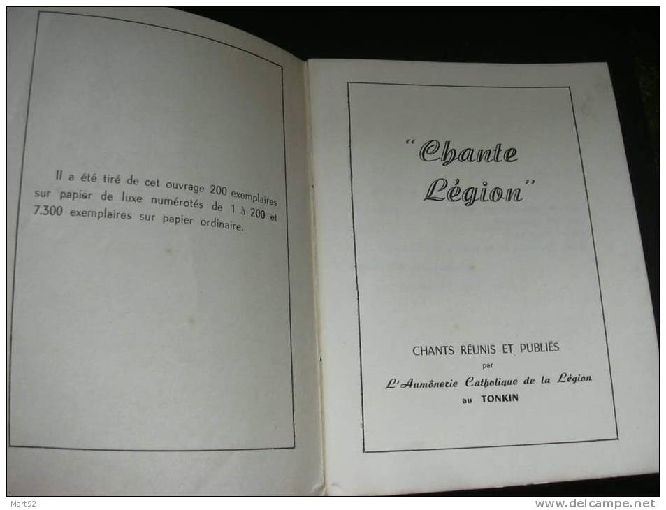 CHANTE LEGION FASCICULE DE 70 PAGES ANNEES 50  NOMBREUSES ILLUSTRATIONS LEGION ETRANGERE - Other & Unclassified