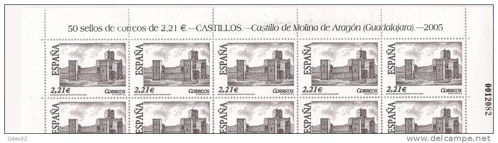 ES4172-LB074TSC.España.hoja Completa.CASTILLO DE MOLINA DE ARAGON (Guadalajara).2005.. (Ed 4172**) Sin Clarnela LUJO - Ohne Zuordnung