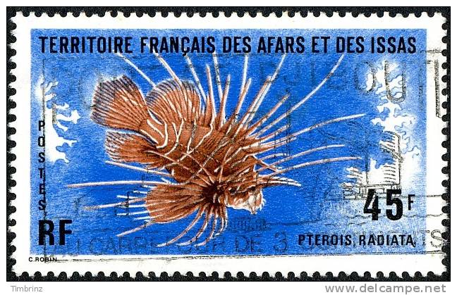 AFARS ET ISSAS 1976 - Yv. 435 Obl.  Cote= 2,50 EUR - Poisson Pterois Radiata ..Réf.AFA20728 - Oblitérés