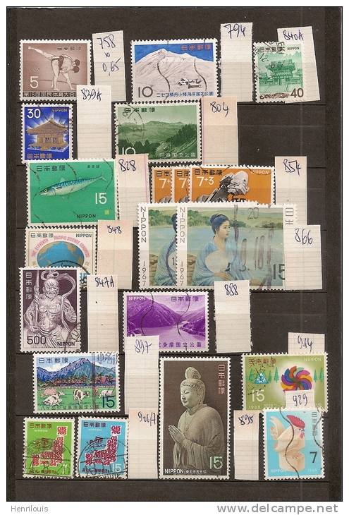 JAPON    Lot De Timbres Oblitérés    (ref 578 ) - Gebruikt