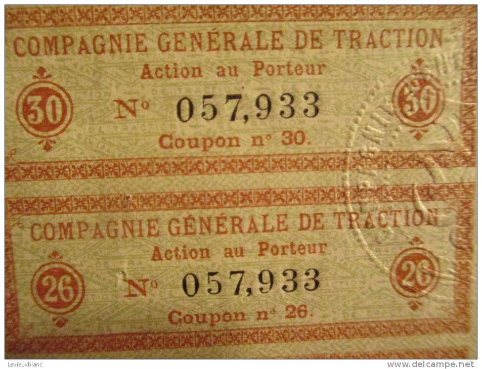 Compagnie Générale de Traction/Action de 100 francs au porteur /PARIS/1902         ACT34
