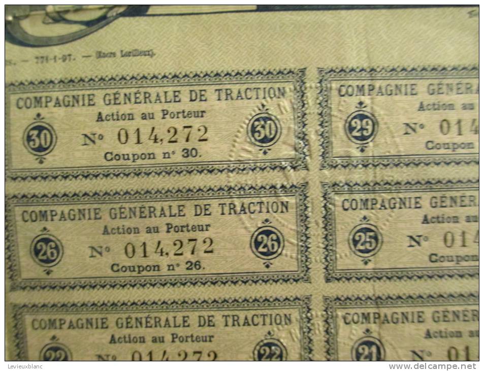 Compagnie Générale De Traction/Action De 100 Francs Au Porteur /PARIS/1897        ACT35 - Trasporti