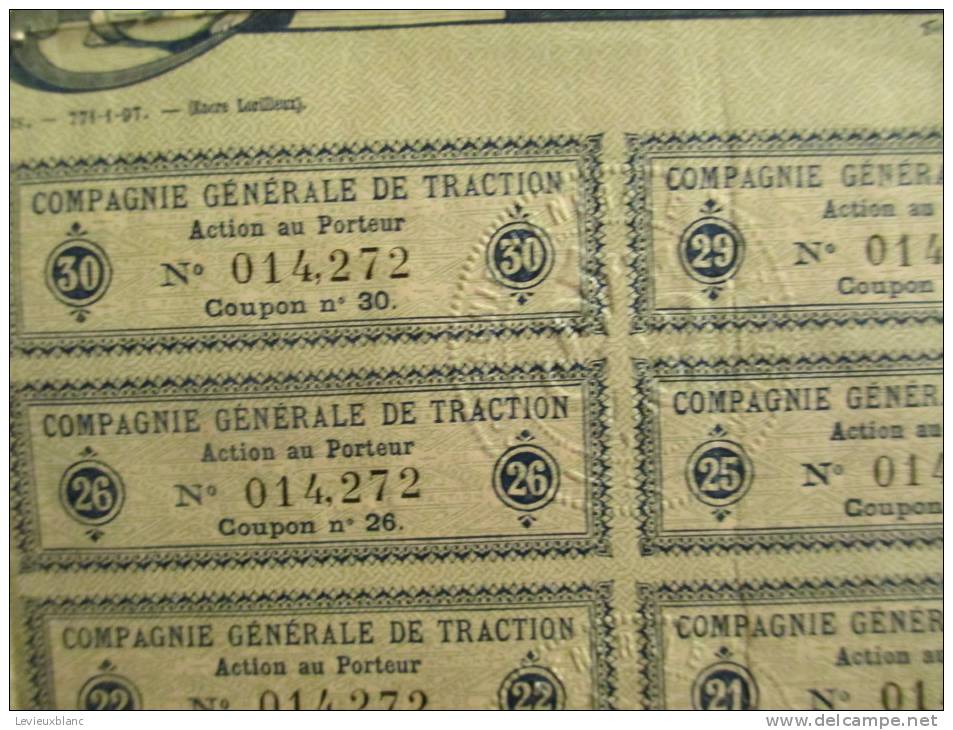 Compagnie Générale De Traction/Action De 100 Francs Au Porteur /PARIS/1897        ACT35 - Transporte