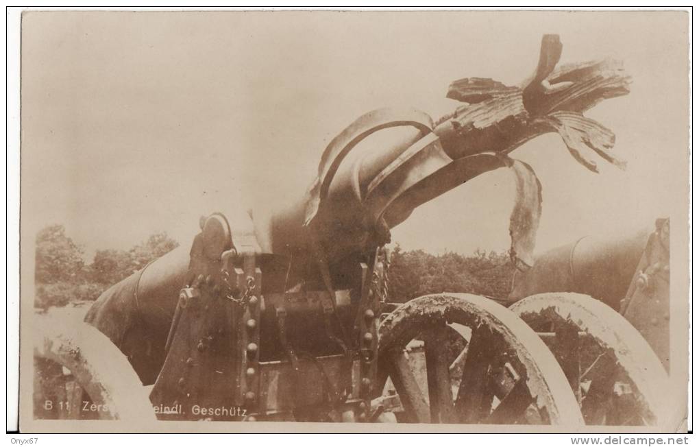 Carte Postale Photo Militaire Allemand - CANON Explosé -VOIR 2 SCANS- A SITUER-A LOCALISER - Materiale