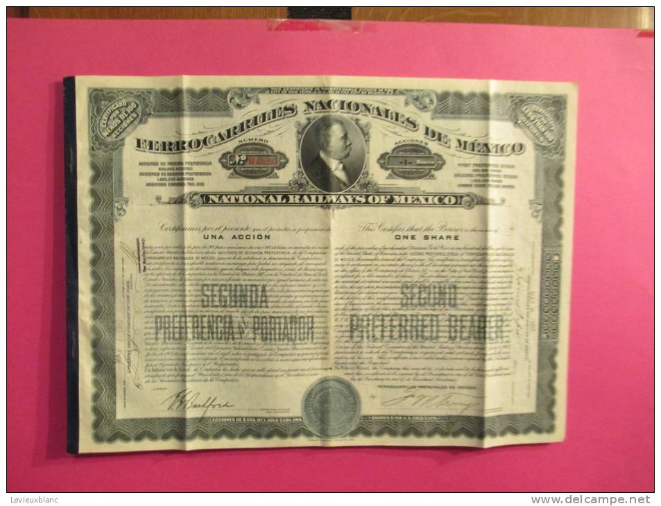 Ferrocarriles Nacionales De Mexico/MEXIQUE/1908            ACT36 - Transportmiddelen