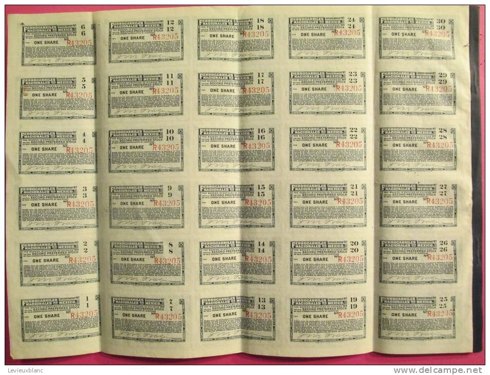 Ferrocarriles Nacionales de Mexico/MEXIQUE/1908            ACT36