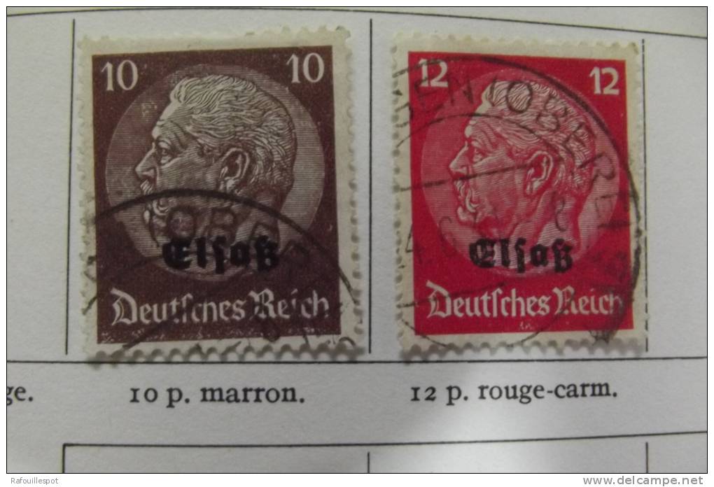 Lot 5 Timbres  Occupation Allemande Guerre De 1939 - Oblitérés