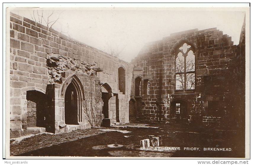Cheshire Postcard - St Mary's Priory, Birkenhead - Real Photograph  BH770 - Sonstige & Ohne Zuordnung