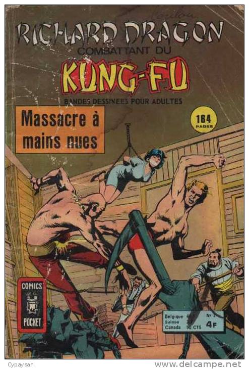 RICHARD DRAGON COMBATTANT KUNG-FU N° 2 BE AREDIT COMICS POCKET 04-1976 - Arédit & Artima