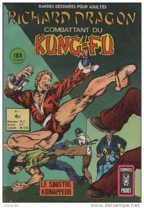 RICHARD DRAGON COMBATTANT KUNG-FU N° 1 BE AREDIT COMICS POCKET 01-1976 RARE - Arédit & Artima