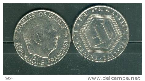 FRANCE - 1 FRANC DE GAULLE 1988  - Pieb05A 03 - Autres & Non Classés