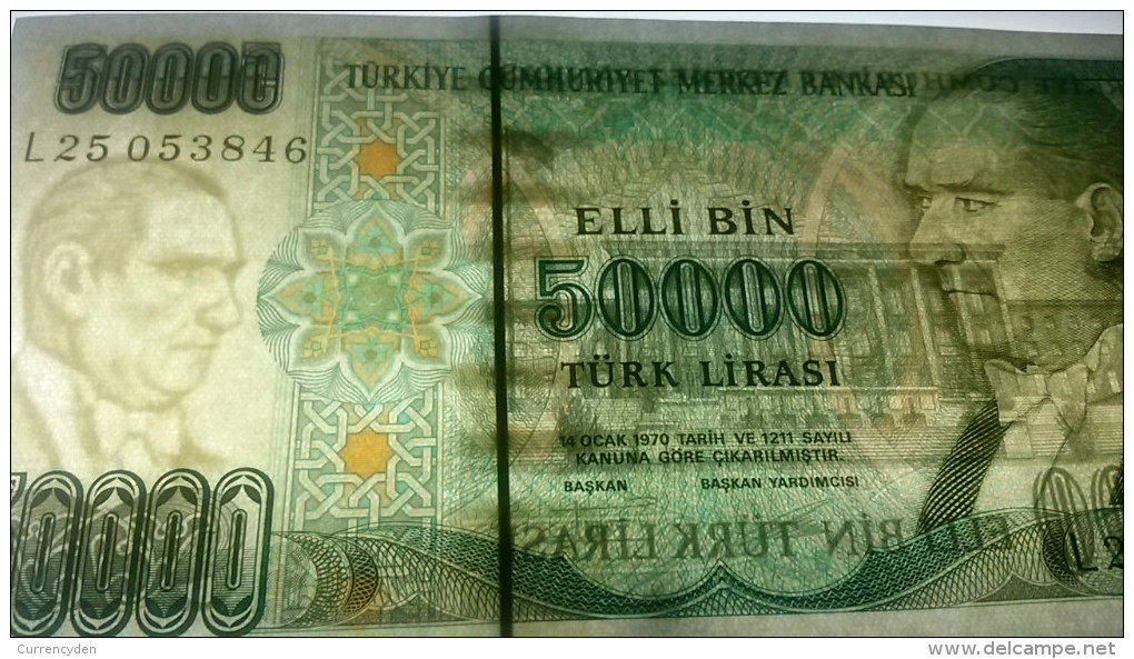 Turkey P204, 50,000 Lira, Ataturk / Statute - Turkey