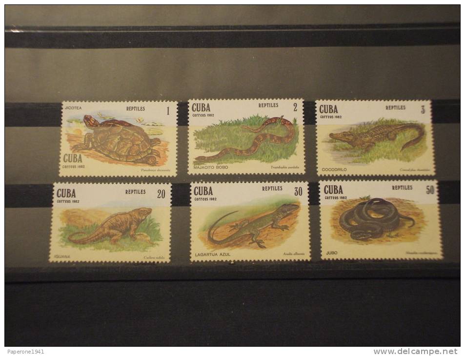 CUBA - 1982 RETTILI 6 Valori - NUOVI(++)-TEMATICHE - Unused Stamps