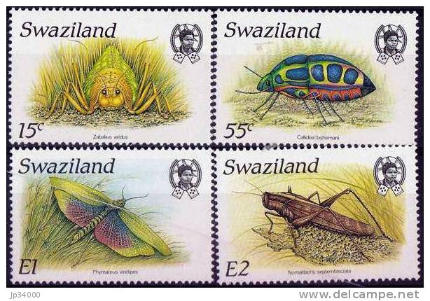 SWAZILAND Papillons (YVERT N° 537/40) Neuf Sans Charniere **. MNH - Papillons