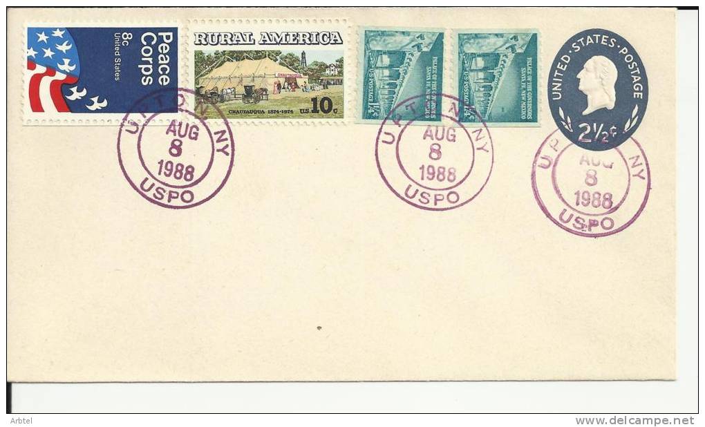 USA FRONTAL DE ENTERO POSTAL TASADO DE NEW YPORK A AIX LE CHAPELLE 1899 - ...-1900