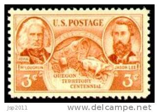 USA 1948 Scott 964, Oregon Territory Issue, MLH (*) - Unused Stamps