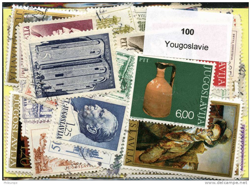 100 Timbres Thème Yougoslavie - Autres & Non Classés