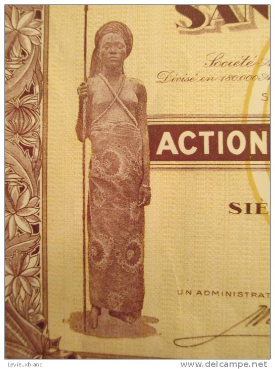 Compagnie Commerciale Sangha-Oubangui/Action au porteur de 100 francs/Afrique/Brazzaville/1928       ACT44