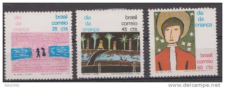 Brazil 1971 -Mi 1294-96 - Children´s Day - Art - Painting - MNH - Neufs