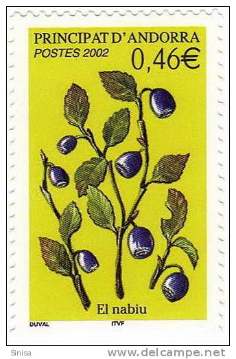 French Andorra / Plants / Wild Fruits - Unused Stamps