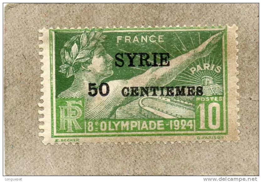 SYRIE (Mandat  Français) : Type "Jeux Olympiques De Paris" (N°183)  De France  Surchargé "SYRIE Et Valeur En Piastres- - Nuevos