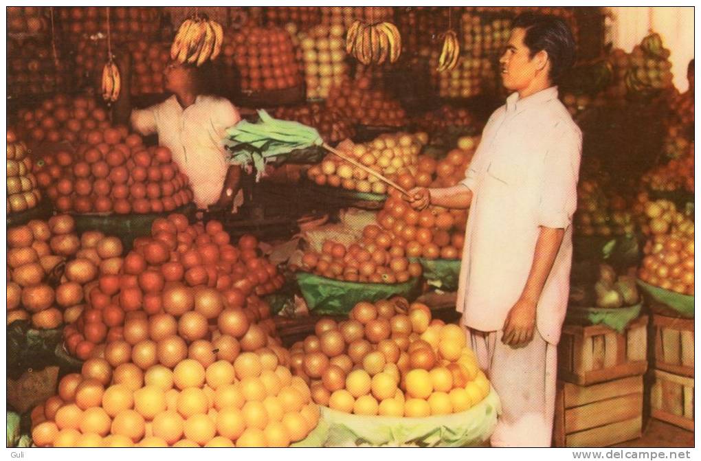 Asie-PAKISTAN- Fruit Stall In A Bazar Of KARACHI  (fruits) * PRIX FIXE - Pakistan