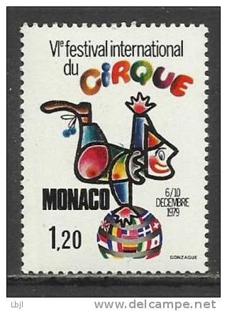 MONACO , 1,20 F  , VI Festival International De Cirque De Monte-Carlo , 1979 , N° YT 1201 , NEUF ** - Unused Stamps