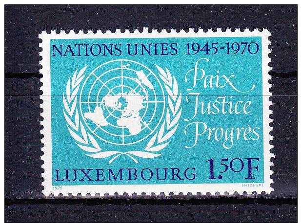 LUXEMBOURG  1970 , U N O  25 Years   ,  Y&T   #  763, Cv  0,35  E  ( Cat 2004 ) , ** M N H , V V F - Nuovi