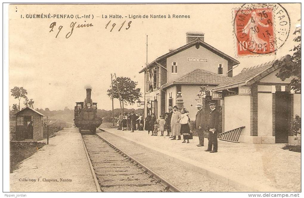 44 GUEMENE -PENFAO   * La Halte  Ligne De Nantes à Rennes * - Guémené-Penfao