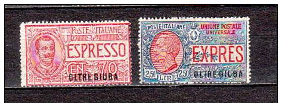 ITALY- OLTRE GIUBA-1926-SPECIAL DELIVERY--Sc#.# E1-E2 MINT NH-EURO 160.00 SALE $ 60.00 - Oltre Giuba