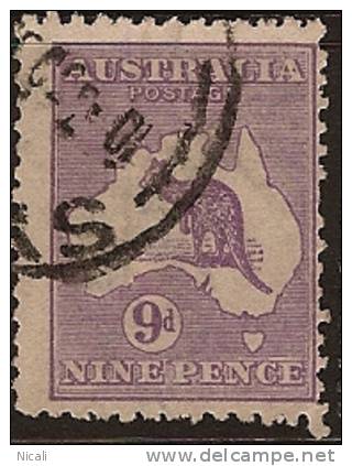 AUSTRALIA 1915 9d Violet Roo U SG 39 PS227 - Oblitérés