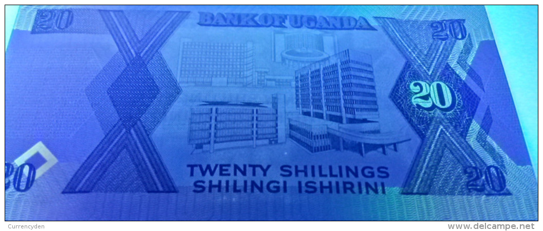 Uganda P-29, 20 Shilling, Bank Of Uganda, Antelope - Uganda