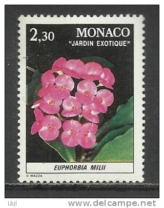 MONACO , 2.30 Frs  , Plantes Du Jardin Exotique , Euphorbia Milii , 1982 , N° YT 1308  , NEUF ** - Unused Stamps