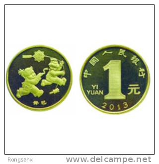 China 2013 Year Of The Snake Commemorative Coin / 1 Yuan - Chine