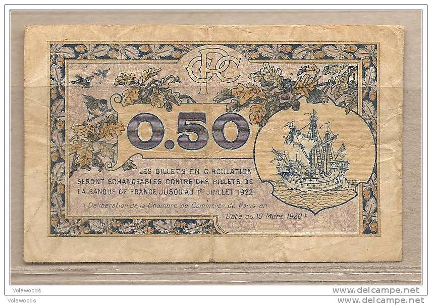 Francia - Banconota Circolata Da 50 Centesimi - 1920 - Camera Di Commercio - Chambre De Commerce