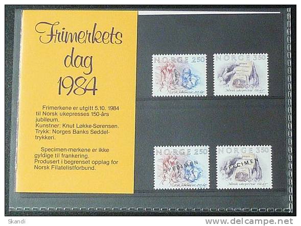 NORWEGEN 1984 Mi-Nr. 911/12 ** MNH Und Mit Aufdruck Specimen - Ungebraucht