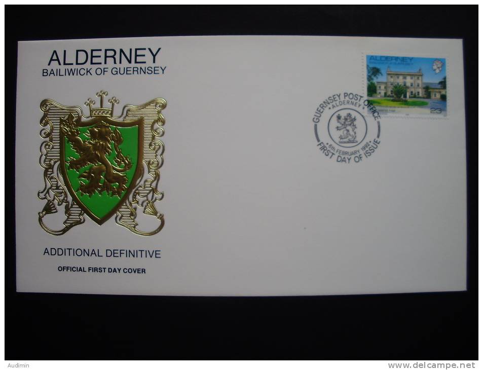 Alderney 54 FDC, Island Hall (ehemaliger Regierungssitz) - Alderney
