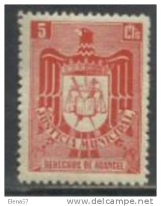 9190-SELLO FISCAL ESPAÑA 1940 ETAPA FRANQUISTA JUSTICIA MUNICIPAL 10 CTS NUEVO ** MNH - Fiscales