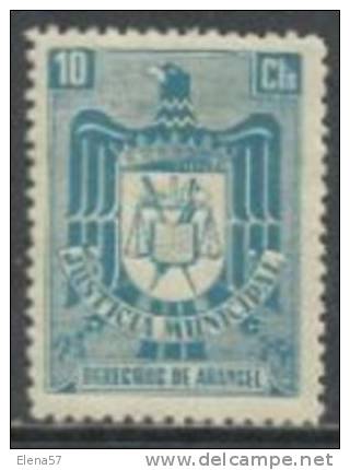 0477-SELLO FISCAL ESPAÑA 1940 ETAPA FRANQUISTA JUSTICIA MUNICIPAL 10 CTS NUEVO ** MNH - Fiscaux