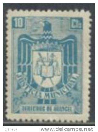 9191-SELLO FISCAL ESPAÑA 1940 ETAPA FRANQUISTA JUSTICIA MUNICIPAL 10 CTS NUEVO ** MNH - Fiscaux