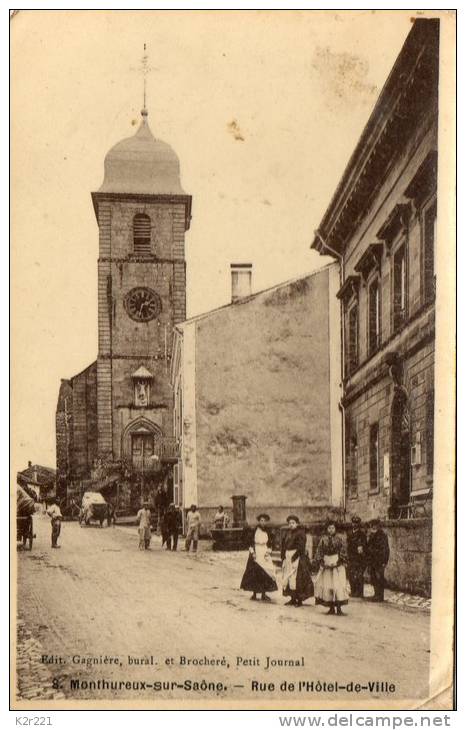 MONTHUREUX SUR SAONE  Rue De L'hôtel De Ville Cf Angle Inférieur Gauche - Monthureux Sur Saone