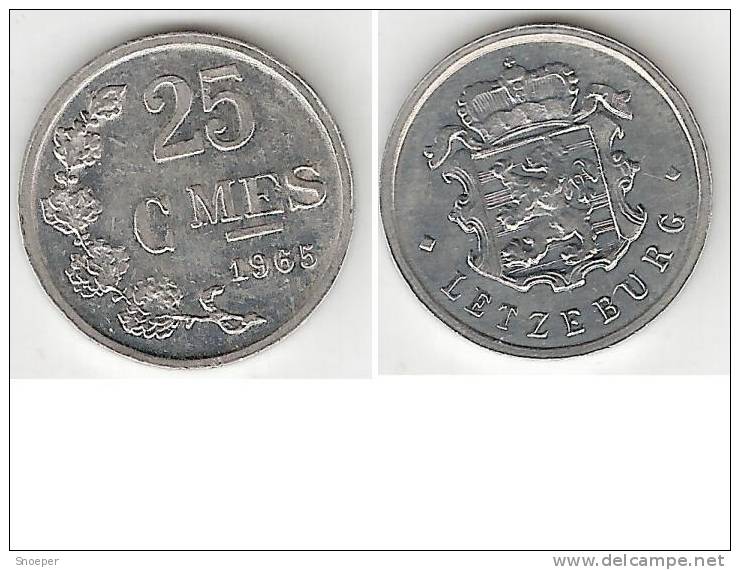 Luxembourg  25 Centimes 1965   Km 45a.1  Unc !!!! - Luxembourg