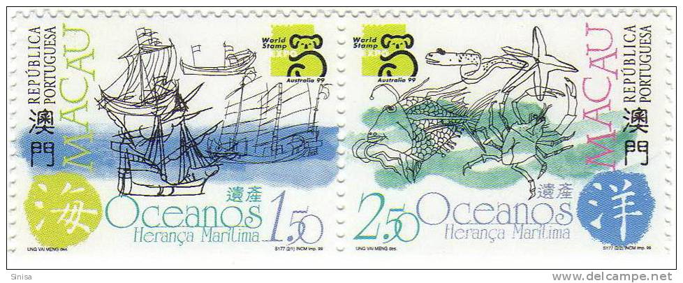 Macau / Nature / Oceans / Marine Animals - Unused Stamps